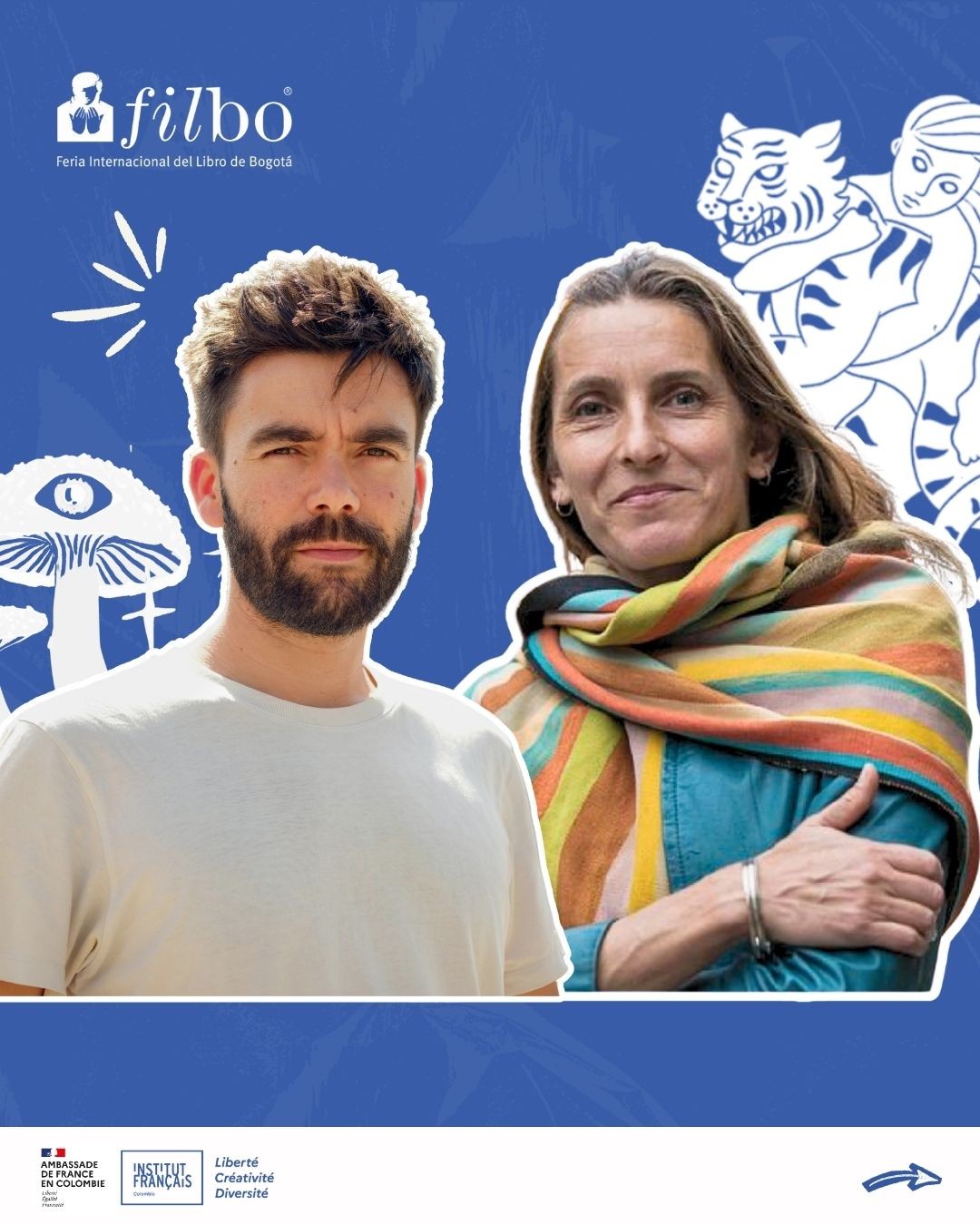 Benoit Coquil et Neige Sinno à la FILBO