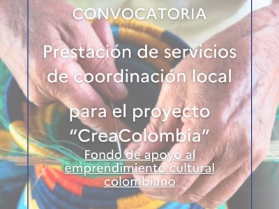 Convocatoria: Coordinación local para el proyecto "CreaColombia"